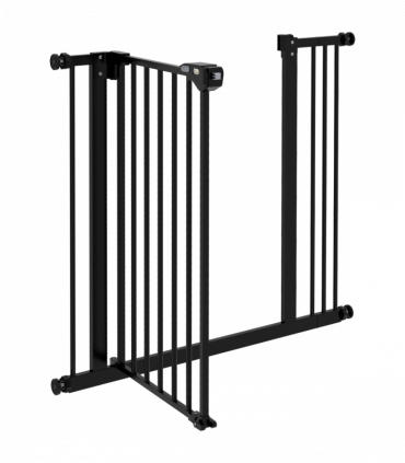 PawHut Adjustable Safety Gate w/ 1 Extensions and Four Adjustable Screws, Black