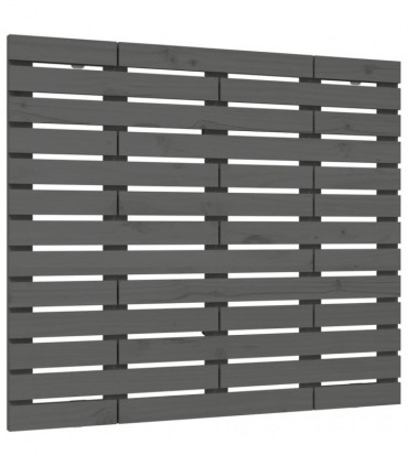 Wall Headboard Grey 146x3x91.5 cm Solid Wood Pine