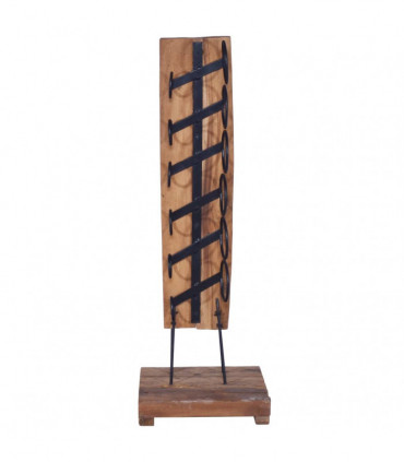 Wine Rack for 6 Bottles 35x35x100 cm Solid Teak Wood