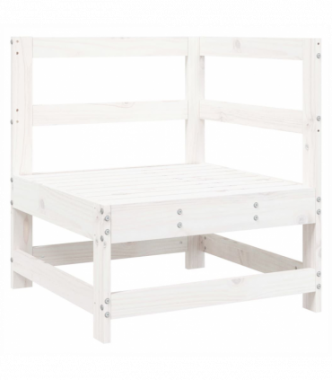 vidaXL 8 Piece Garden Sofa Set White Solid Wood Pine