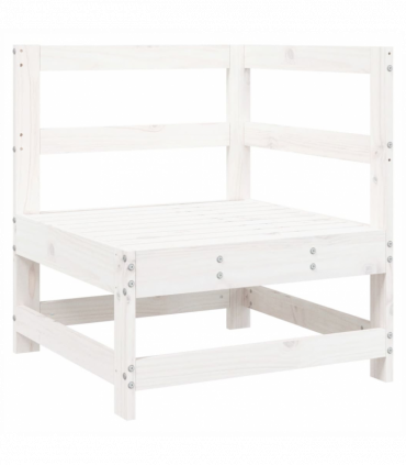 vidaXL 8 Piece Garden Sofa Set White Solid Wood Pine