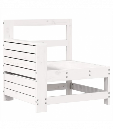 vidaXL 8 Piece Garden Sofa Set White Solid Wood Pine