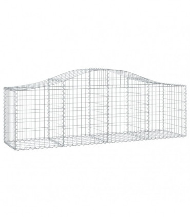 vidaXL Arched Gabion Baskets 14 pcs 200x50x60/80 cm Galvanised Iron