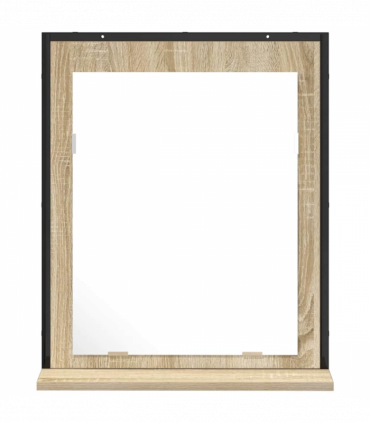 vidaXL Bathroom Mirror Black 50 x 12 x 60 cm Engineered wood
