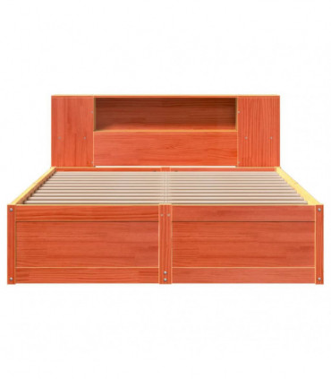vidaXL Bed Frame without Mattress Wax Brown 160x200 cm Solid Wood Pine