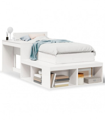 vidaXL Bed Frame without Mattress White 80x200 cm Solid Wood Pine