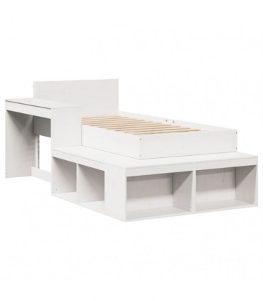 vidaXL Bed Frame without Mattress White 80x200 cm Solid Wood Pine