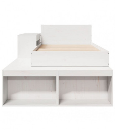 vidaXL Bed Frame without Mattress White 80x200 cm Solid Wood Pine