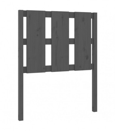 vidaXL Bed Headboard Grey 80.5x4x100 cm Solid Wood Pine