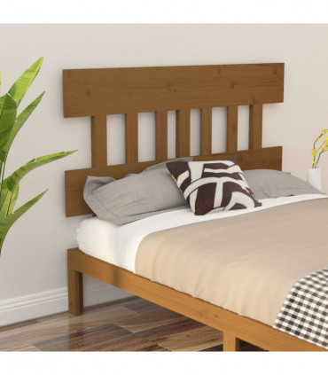 vidaXL Bed Headboard Honey Brown 138.5x3x81 cm Solid Wood Pine