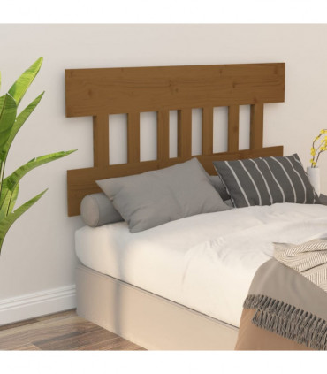 vidaXL Bed Headboard Honey Brown 138.5x3x81 cm Solid Wood Pine