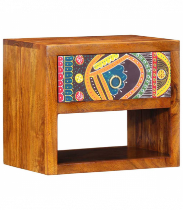 vidaXL Bedside Cabinet 2 pcs Brown 40 x 35 x 35 cm Solid acacia wood