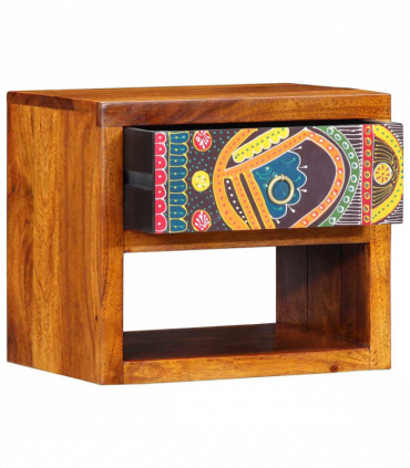 vidaXL Bedside Cabinet 2 pcs Brown 40 x 35 x 35 cm Solid acacia wood