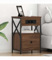vidaXL Bedside Cabinet 2 pcs Brown oak 40 x 31 x 60 cm Engineered wood