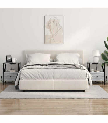vidaXL Bedside Cabinet 2 pcs Grey sonoma 41.5 x 40.5 x 55 cm