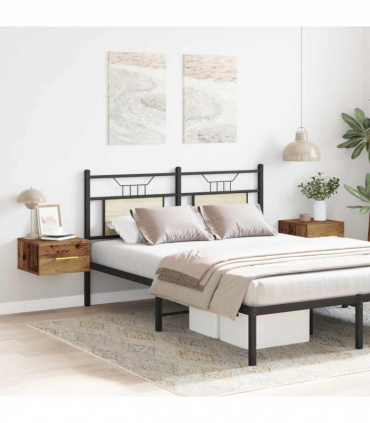 vidaXL Bedside Cabinet 2 pcs Old wood 35 x 35 x 20 cm Engineered Wood