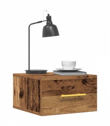 vidaXL Bedside Cabinet 2 pcs Old wood 35 x 35 x 20 cm Engineered Wood