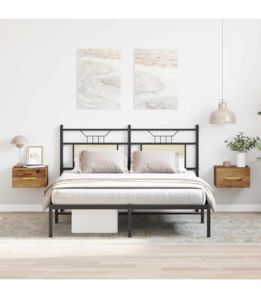 vidaXL Bedside Cabinet 2 pcs Old wood 35 x 35 x 20 cm Engineered Wood