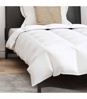 vidaXL Duvet Set with Pillow 2 pcs White 155 x 200 cm Down