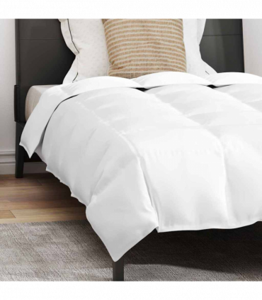 vidaXL Duvet Set with Pillow 2 pcs White 155 x 220 cm Down