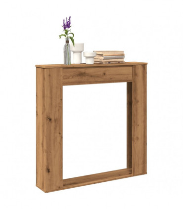 vidaXL Fireplace Surround Artisan Oak 100x20x100 cm Engineered Wood