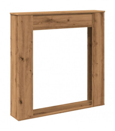 vidaXL Fireplace Surround Artisan Oak 100x20x100 cm Engineered Wood