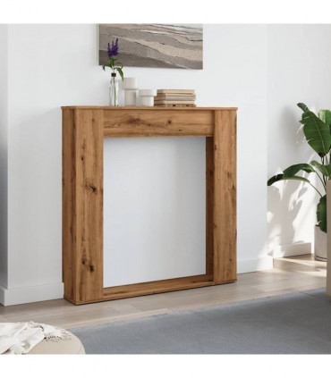 vidaXL Fireplace Surround Artisan Oak 100x20x100 cm Engineered Wood