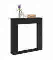 vidaXL Fireplace Surround Black 100x20x100 cm Engineered Wood