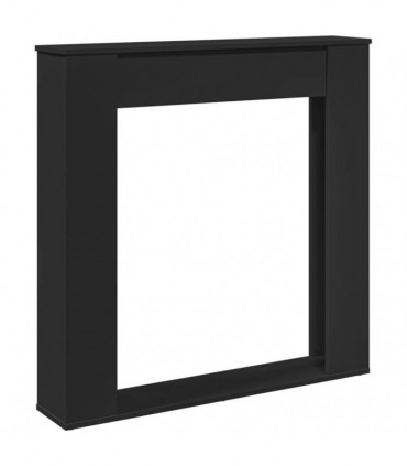 vidaXL Fireplace Surround Black 100x20x100 cm Engineered Wood