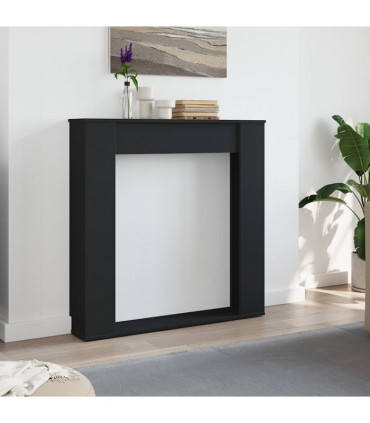 vidaXL Fireplace Surround Black 100x20x100 cm Engineered Wood