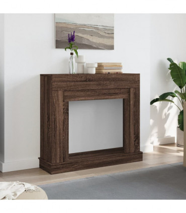 vidaXL Fireplace Surround Brown Oak 100x30x87.5 cm Engineered Wood