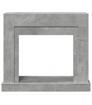 vidaXL Fireplace Surround Concrete Grey 100x30x87.5 cm Engineered Wood