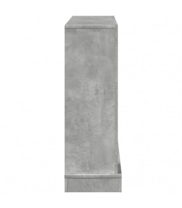 vidaXL Fireplace Surround Concrete Grey 100x30x87.5 cm Engineered Wood