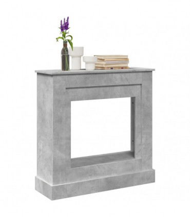 vidaXL Fireplace Surround Concrete Grey 90x30x90 cm Engineered Wood
