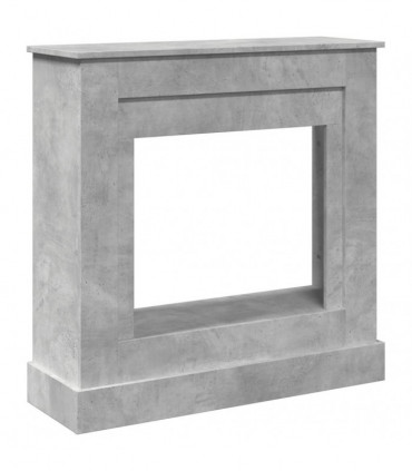 vidaXL Fireplace Surround Concrete Grey 90x30x90 cm Engineered Wood