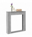 vidaXL Fireplace Surround Grey Sonoma 100x20x100 cm Engineered Wood