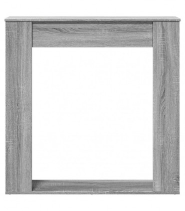 vidaXL Fireplace Surround Grey Sonoma 100x20x100 cm Engineered Wood