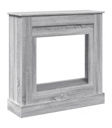 vidaXL Fireplace Surround Grey Sonoma 90x30x90 cm Engineered Wood