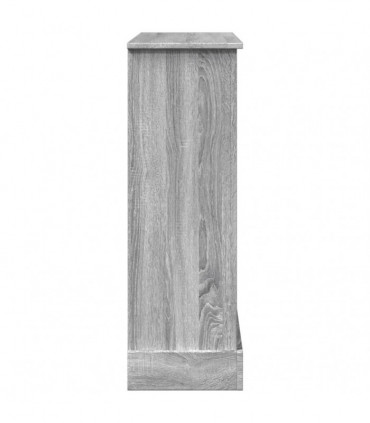 vidaXL Fireplace Surround Grey Sonoma 90x30x90 cm Engineered Wood