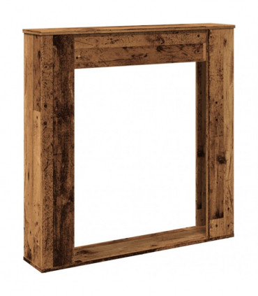 vidaXL Fireplace Surround Old Wood 100x20x100 cm Engineered Wood