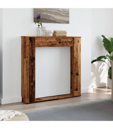 vidaXL Fireplace Surround Old Wood 100x20x100 cm Engineered Wood