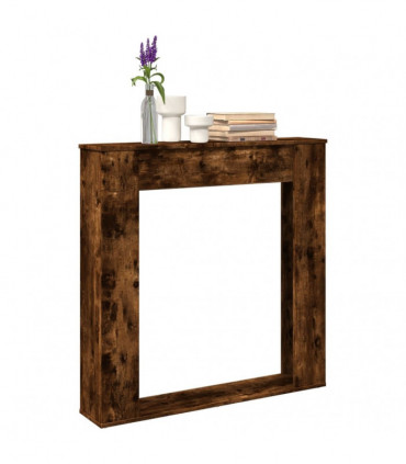 vidaXL Fireplace Surround Smoked Oak 100x20x100 cm Engineered Wood