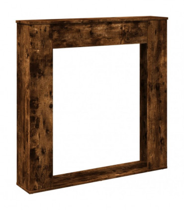 vidaXL Fireplace Surround Smoked Oak 100x20x100 cm Engineered Wood