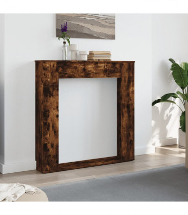 vidaXL Fireplace Surround Smoked Oak 100x20x100 cm Engineered Wood