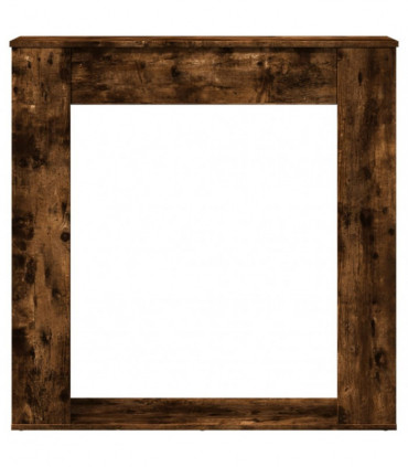 vidaXL Fireplace Surround Smoked Oak 100x20x100 cm Engineered Wood