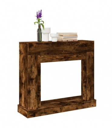 vidaXL Fireplace Surround Smoked Oak 100x30x87.5 cm Engineered Wood