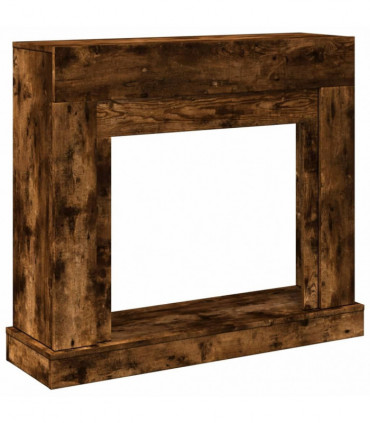 vidaXL Fireplace Surround Smoked Oak 100x30x87.5 cm Engineered Wood