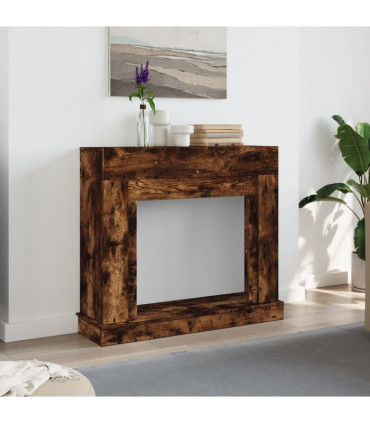 vidaXL Fireplace Surround Smoked Oak 100x30x87.5 cm Engineered Wood