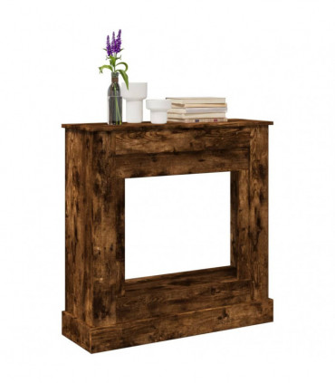 vidaXL Fireplace Surround Smoked Oak 90x30x90 cm Engineered Wood