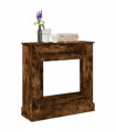 vidaXL Fireplace Surround Smoked Oak 90x30x90 cm Engineered Wood